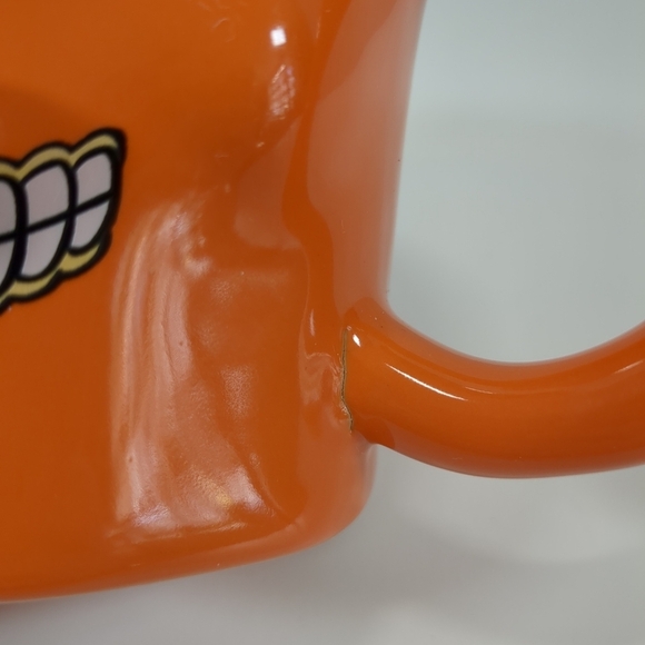 Sugar Skull coffee mugs, blue and orange, day of the dead, Halloween, both mugs - Picture 6 of 8